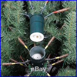 7.5′ Flocked Covington Fir Green Artificial Christmas Tree Pre-Lit Berries Cones