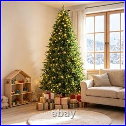 7.5-Foot Hinged Nordmann Fir Prelit Christmas Tree, Lifelike Realistic Tips 7.5-Foot Hinged Nordmann Fir Prelit Christmas Tree, Lifelike Realistic Tips