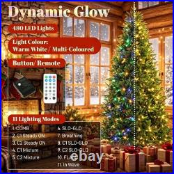 7.5-Foot Hinged Nordmann Fir Prelit Christmas Tree, Lifelike Realistic Tips 7.5-Foot Hinged Nordmann Fir Prelit Christmas Tree, Lifelike Realistic Tips