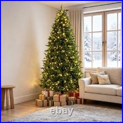 7.5-Foot Hinged Nordmann Fir Prelit Christmas Tree, Lifelike Realistic Tips 7.5-Foot Hinged Nordmann Fir Prelit Christmas Tree, Lifelike Realistic Tips