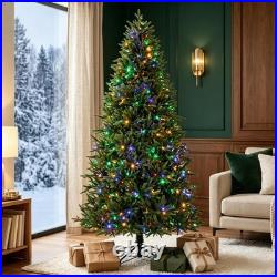 7.5-Foot Hinged Nordmann Fir Prelit Christmas Tree, Lifelike Realistic Tips 7.5-Foot Hinged Nordmann Fir Prelit Christmas Tree, Lifelike Realistic Tips