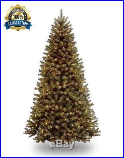 7.5 Foot North Valley Spruce Christmas Tree with 550 Clear Lights Metal Hinged