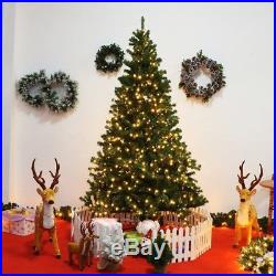 7.5 Ft Artificial Christmas Tree with 750 LED Lights Xmas Party Festival Decor