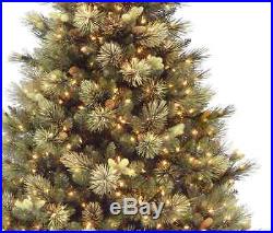 7.5 Ft Christmas Tree Decoration Holiday Stand Green Xmas Clear Lights Gift New