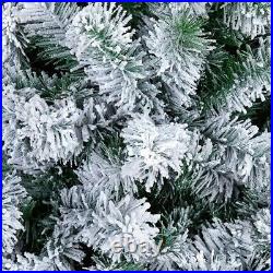 7.5 Ft Frosted Artificial Christmas Tree with Stand Flocked easy to set up