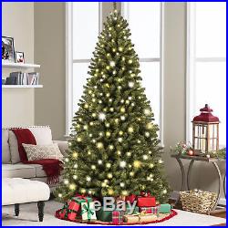 7.5 Ft Prelit Premium Spruce Hinged Artificial Christmas Tree 550 Clear Lights
