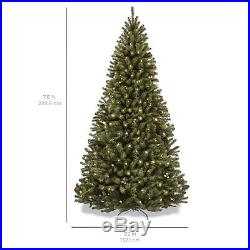 7.5 Ft Prelit Premium Spruce Hinged Artificial Christmas Tree 550 Clear Lights
