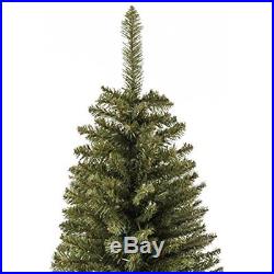 7.5 Ft Premium Hinged Fir Pencil Christmas Tree With Stand Easy Set Up Indoor