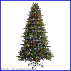 7.5' GE Just Cut Colorado Spruce Christmas Tree 400 Color Change LED Rotating