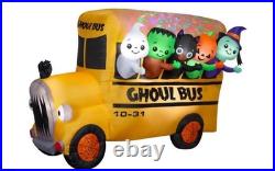 7.5′ Gemmy Airblown Inflatable Animated Kaleidoscope Halloween Ghoul Bus 552571