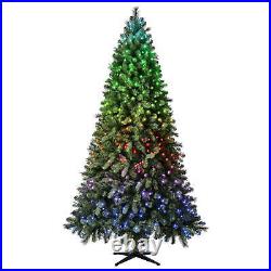 7.5′ Pre-Lit Twinkly Carolina Spruce Christmas Tree, App-Controlled RGB LED