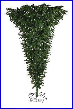 7.5' Wildwood Upside Down Artificial Christmas Tree with Clear LED Lights