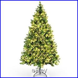 7.5-feet Pre-lit Premium Artificial Christmas Tree with 550 Clear Light Xmas Tree