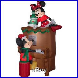 7.5 ft Airblown Lighted Disney Mickey Minnie Piano Christmas Outdoor Inflatable