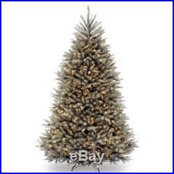 7.5 ft. Dunhill Blue Fir Hinged Christmas Tree Clear, Green
