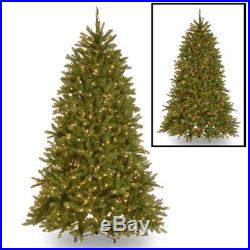 7.5 ft. Dunhill Fir Hinged Pre-Lit Christmas Tree Dual Color LED Lights and