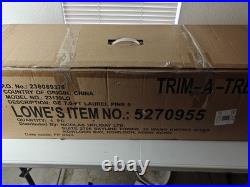 7.5 ft GE StayBright Pre-Lit LED Flocked Christmas Tree Laurel Pine White Lights