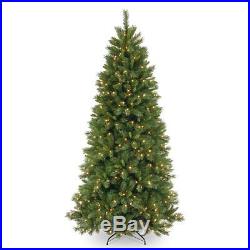 7.5 ft. Lehigh Valley Pine Slim Hinged Dual LED Christmas Tree, Green
