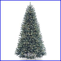 7.5 ft. North Valley Blue Spruce Hinged Christmas Tree Clear