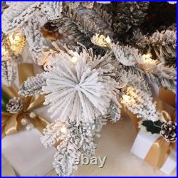 7.5 ft. Pre-Lit Flocked Slender Pine Artificial Christmas Tree 7.5 ft. Pre-Lit Flocked Slender Pine Artificial Christmas Tree