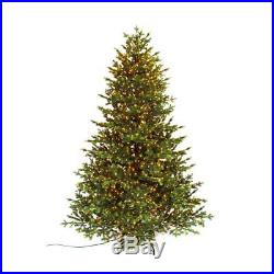 7.5 ft. Pre-Lit LED Elegant Natural Fir Quick Set Artificial Christmas Tree