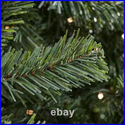 7.5 ft Pre-Lit LED Festive Full Pine Artificial Christmas Tree New FREE SHIPPING