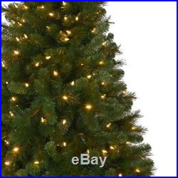 7.5 ft Pre-Lit LED Wesley Spruce Slim Artificial Christmas Tree, Color Changing