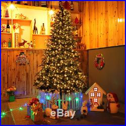 7.5 ft Pre-lit Artificial Christmas Tree with750 LED Lights & Stand Holiday Season