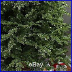 7.5 ft. Pre-lit Feel Real Nordic Spruce Hinged Christmas Tree