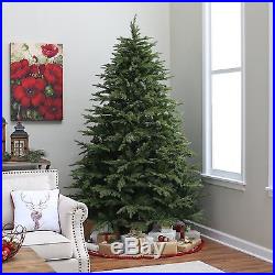 7.5 ft. Pre-lit Feel Real Nordic Spruce Hinged Christmas Tree, Clear