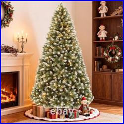 7.5 ft Prelit Christmas Tree, Artificial Christmas Tree with 350 Warm White Ligh