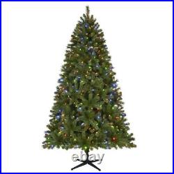7.5 ft Wesley Spruce LED PreLit Artificial Christmas Tree with Color Changing Li