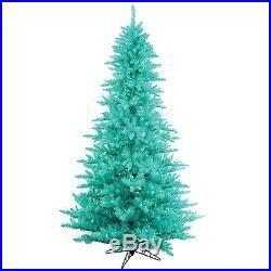 7.5′ ft x 52 Inch Aqua Fir Holiday Christmas Tree withMulti-Color Lights