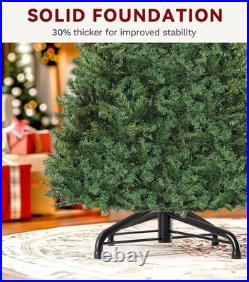 7.5ft Artificial Balsam Fir Christmas Tree Pre-Lit with Warm LED Lights