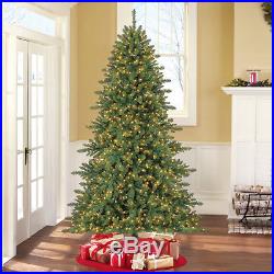 7.5ft Artificial Christmas Tree Pre-Lit 1200 Mini Clear LED Lights Holiday Decor