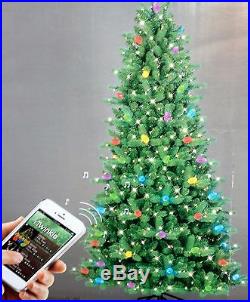 7.5ft Artificial Christmas Tree iTwinkle LED Light Show 500 Mini Light Bluetooth