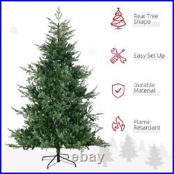 7.5ft Artificial Wide Christmas Tree Holiday Décor with Easy-to-Shape Branches
