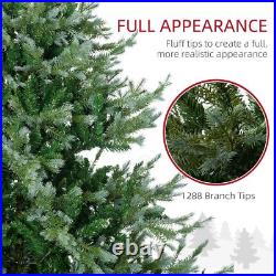7.5ft Artificial Wide Christmas Tree Holiday Décor with Easy-to-Shape Branches
