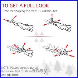 7.5ft Artificial Wide Christmas Tree Holiday Décor with Easy-to-Shape Branches