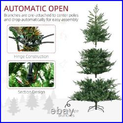 7.5ft Artificial Wide Christmas Tree Holiday Décor with Easy-to-Shape Branches