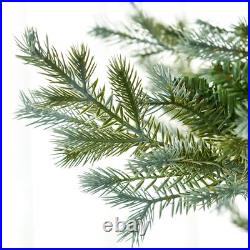 7.5ft Artificial Wide Christmas Tree Holiday Décor with Easy-to-Shape Branches