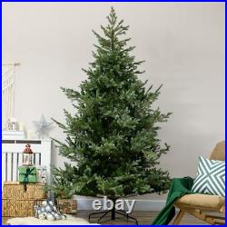 7.5ft Artificial Wide Christmas Tree Holiday Décor with Easy-to-Shape Branches