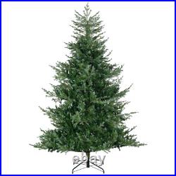 7.5ft Artificial Wide Christmas Tree Holiday Décor with Easy-to-Shape Branches