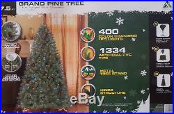 7.5ft Grand Pine Artificial Christmas Tree withStand Remote Color-Changing LED