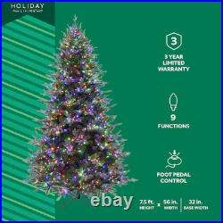 7.5ft New Kensington Pine Pre-lit Artificial Christmas Tree with LED Lights-Sale