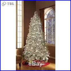 7.5ft Pre-Lit Flocked Artificial Holiday Christmas Tree with 450 Clear Lights