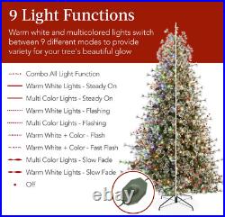 7.5ft Pre-Lit Semi-Flocked Cashmere Pine Christmas Tree with 1,264 Branch Tips