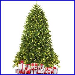 7.5ft Pre-lit LED PVC Christmas Fir Tree with8 Flash Mode Patio