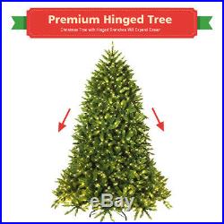 7.5ft Pre-lit PVC Dunhill Christmas Fir Tree Hinged 8 Flash Mode with700 LED Light