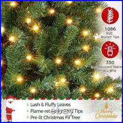7.5ft Pre-lit Pencil Christmas Tree With 350 Warm White Lights New Slim Design